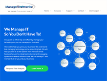 Tablet Screenshot of manageitnetworks.com
